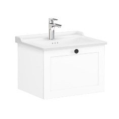 Vitra Root Classic 68785 Lavabo Dolabı, Tek Çekmeceli, 60 Cm, Mat Beyaz, Klasik Lavabolu